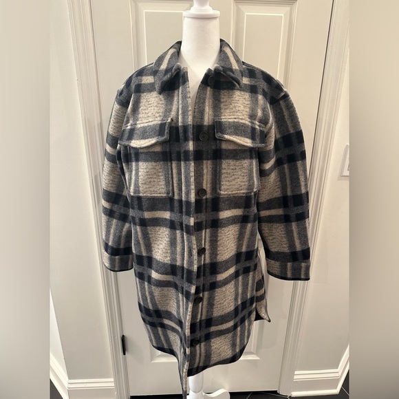 Rails Jaro Jacket Plaid Oversized Buffalo Print Coat Cozy Shacket L - Picture 7 of 14